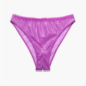 NEW! Savage x FENTY Sexy Sheer Mesh Sparkle Peekaboo Panty